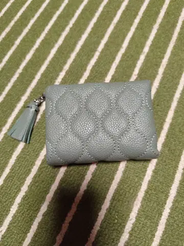 BEAURE 그린 가죽 접이식 지갑