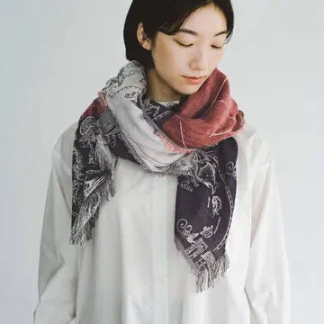 펠리시모 el 반슈 자카드 직물 코튼 대형 스톨