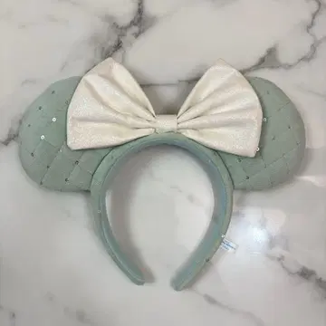 디즈니 머리띠 퀼팅 에메랄드 그린
