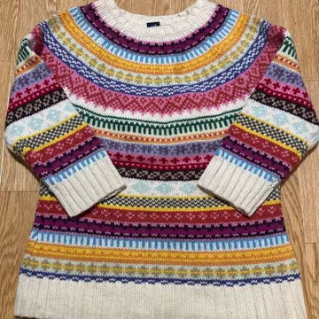 GAP 페어아일 니트 램스울 레인보우 페어아일 올드 갭