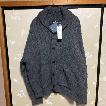 GU 엔지니어드 가먼츠 케이블 숄카라 가디건 07 그레이 L 사이즈