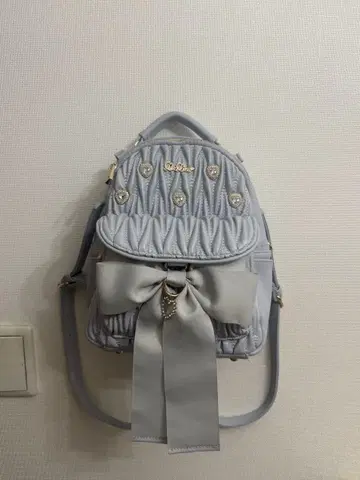 LIZLISA 메니 비쥬 롱 리본 백팩 블루