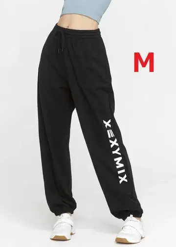 젝시믹스 루즈핏 조거 팬츠 M 사이즈 블랙