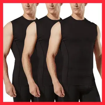 테슬라 탱크탑 남성용 컴프레션 의류 UV 컷 흡한속건