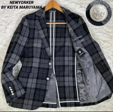 NEWYORKER 체크 무늬 테일러드 자켓