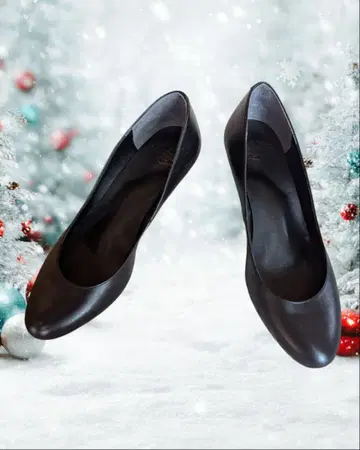 NumberTwenty-One 블랙 가죽 하이힐 5cm 힐