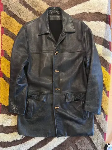 90s~00s? 핸드메이드 가죽 코트 handmade