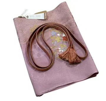 61 새상품급 일본 의류 허리띠 꽃무늬 오비 장식 천 세트