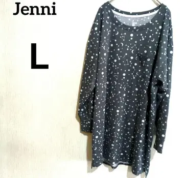 Jenni 별과 달 프린트 긴팔 튜닉 [ L ]