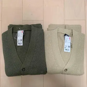 [미사용 새상품] UNIQLO 가디건 올리브 베이지 M 사이즈