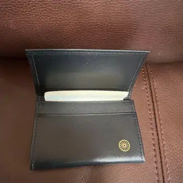 [ 황궁 한정품 ] 국화 문양 명함지갑 블랙 컬러