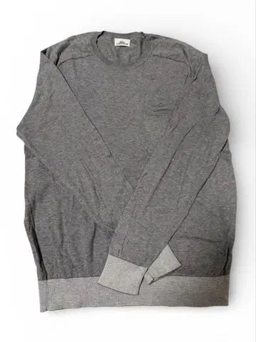 Lacoste 그레이 긴팔 스웨터 포켓 부착