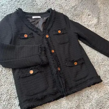 isook 노카라 자켓 블랙