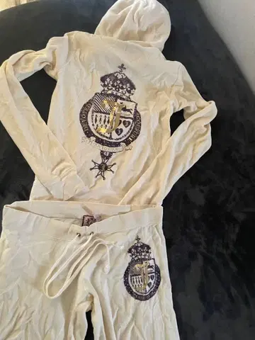 Juicy Couture 후드 부착 맨투맨 셋업 저지 XS