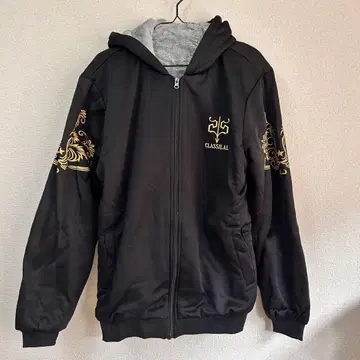 CLASSILAL 후드 부착 블랙 저리 y2k 스트릿