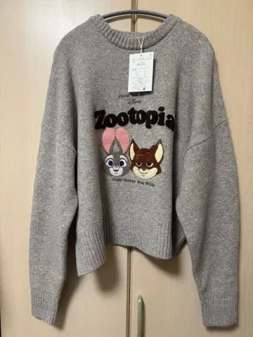 주토피아2 주디 닉 니트 다크 베이지 L