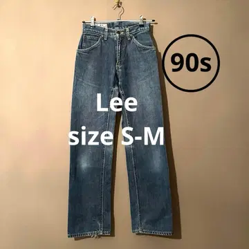 90s Lee 일본제 데님 팬츠 스트레이트 S-M Y2K 블루 구제 의류