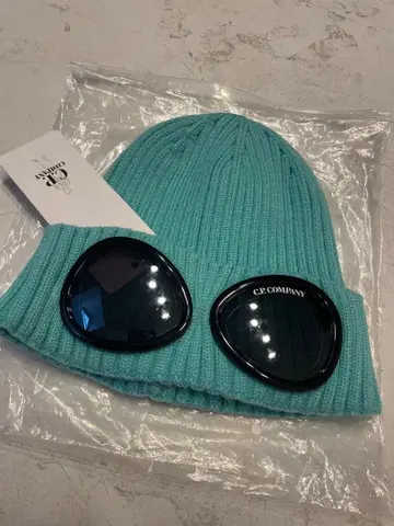 C.P.COMPANY 미사용 코튼 비니 캡 니트 모자 고글