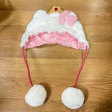 유니버셜 USJ 키티 폼폼 달린 모자