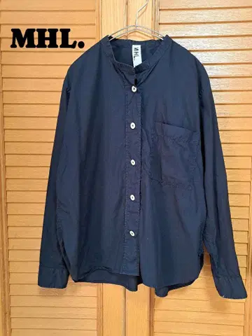 MHL. 마가렛호웰 네이비 코튼 셔츠 M