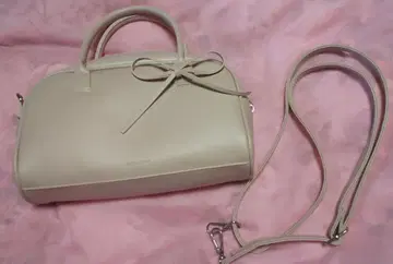 리본 포함 가로형 2way 보스턴 백