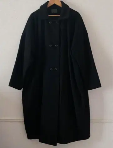 오로네 멜톤 코트 6개 버튼 벌룬 코트