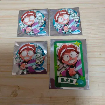 닌타마 가라오케 철인 캔뱃지와 카드 4개 세트 란타로