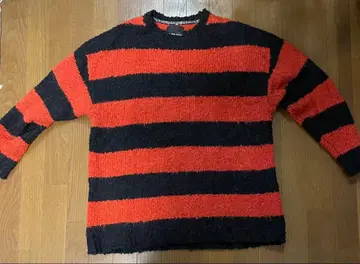 NUMBER (NINE) 빨검 스트라이프 니트 스웨터 카드 코번