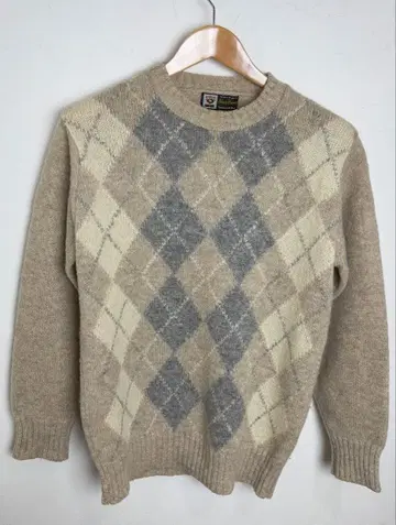 [ 영국제 ] Alan Paine 셰틀랜드 울 아가일 무늬 스웨터