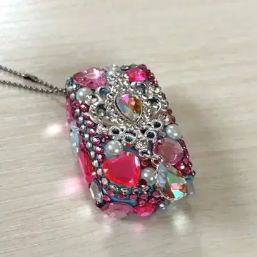 폴더폰 가챠가챠 헤이세이 공주 갸루 핑크 데코