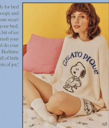 gelatopique 스누피 룸웨어 4세트