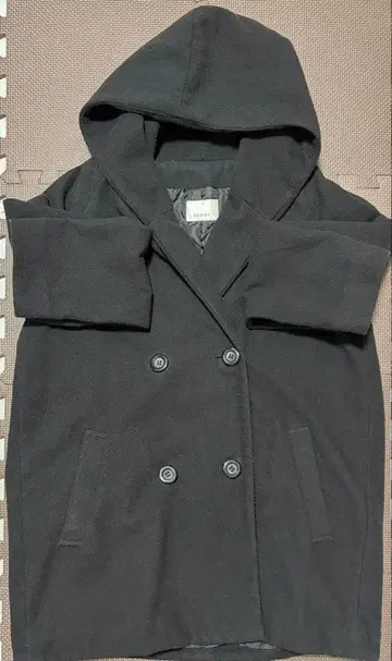 EGOIST 후드 부착 더블 브레스트 자켓 코트