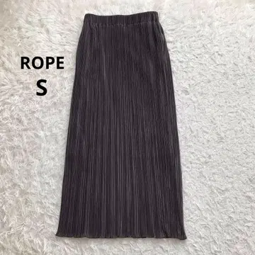 ROPE' 로페 랜덤 플리츠 스커트 롱 스커트 그레이 브라운 S