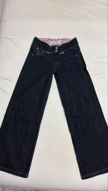 부츠컷 데님 플레어 데님 다크 블루