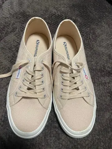 SUPERGA 베이지 캔버스 스니커즈 40