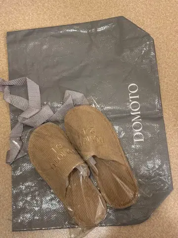 DOMOTO 룸 슬리퍼 쇼핑백 미사용 새상품