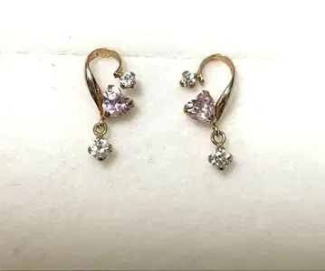 쥬얼리 츠츠미 K10 핑크 골드 하트 귀걸이