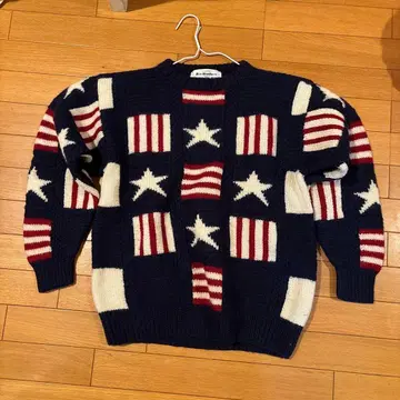 Rib Brothers 별과 스트라이프 니트 스웨터