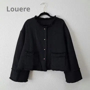 Louere 오벌 버튼 루즈 트위드 자켓 L