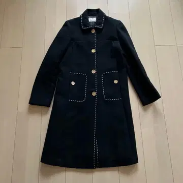 Unaca 블랙 롱 코트