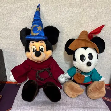 미키마우스 봉제 인형 마법사 프리브 리틀 티라노의 봉제 인형 2개 세트