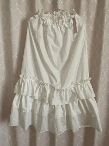 W C 프릴 벨트 롱 스커트