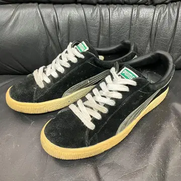 빈티지! 눈매 PUMA 푸마 블랙 x 실버 스웨이드 71/2
