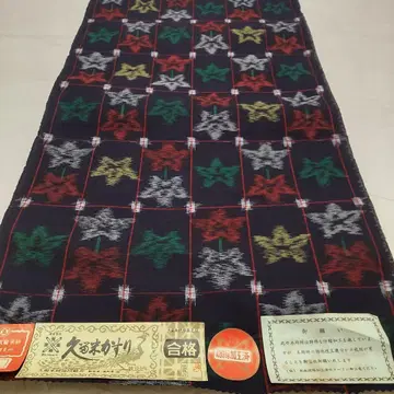 목화 구루메가스리 격자 단풍 짜임 옷감 (907)