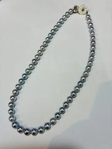 실버 라운드 펄 목걸이