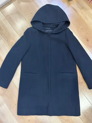 ROPE 후드 부착 롱 코트 사이즈 40 네이비
