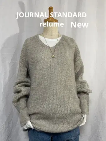 JOURNAL STANDARD relume 그레이 V넥 니트 스웨터