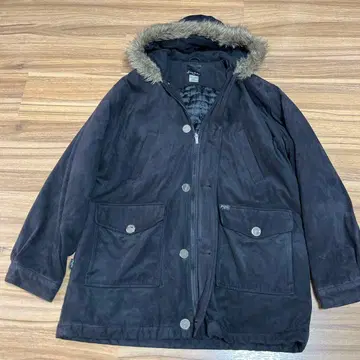 Sean John 블랙 모즈 코트 코튼 XXL