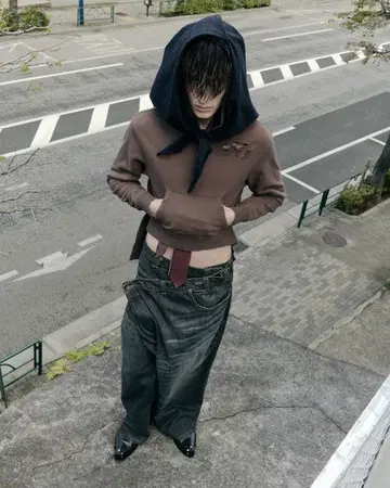 ORIMI 25ss overlap baggy denim pants