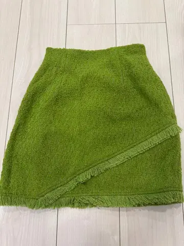 SLY 그린 프린지 미니 스커트